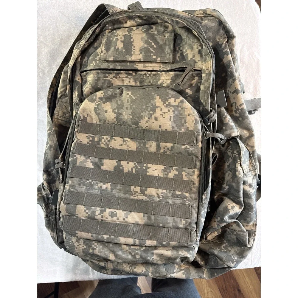 Bug Out Gear Tactical Backpack Canvas Hiking Hunting/ Camouflage/X Large